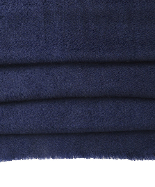 Handgemachter marineblauer Wollschal