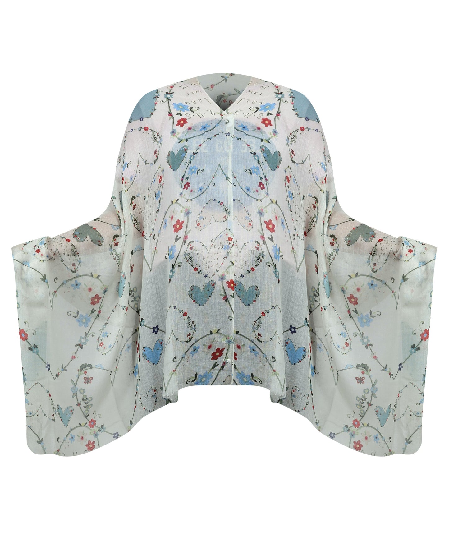 Damenschal aus Modal-Seide mit Blumenmuster