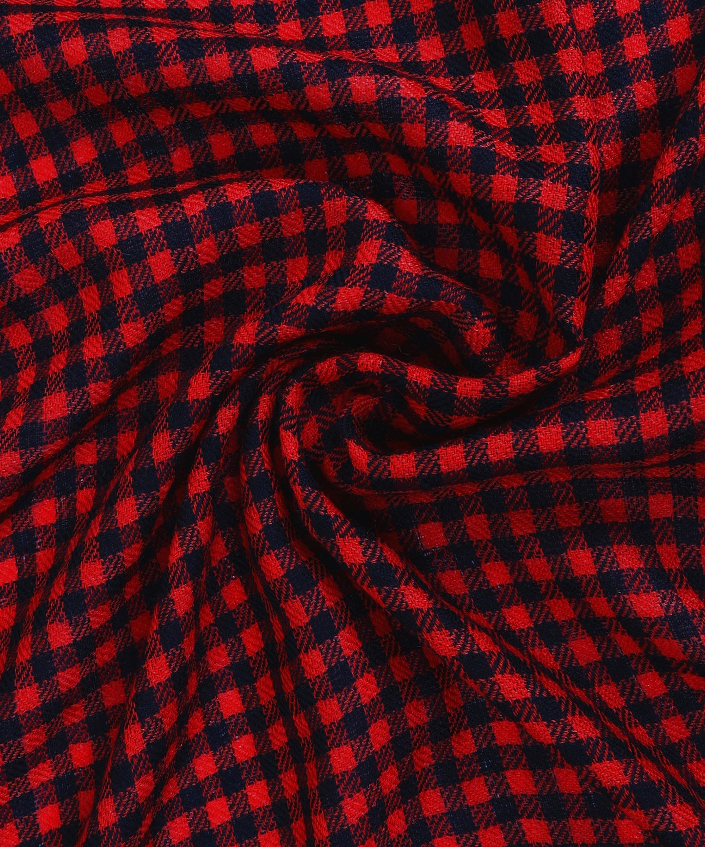 Wool Silk Blend with Classic design red and black