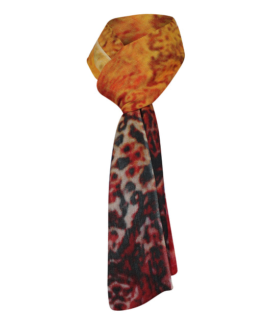 Handmade Red Yellow Wool Scarf