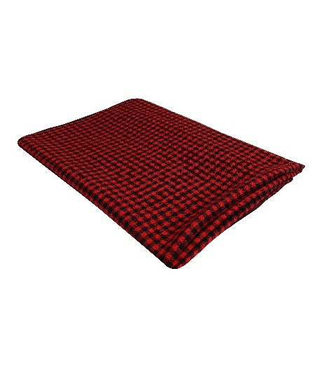 Woll-Seiden-Mischung mit klassischem Design in Rot und Schwarz