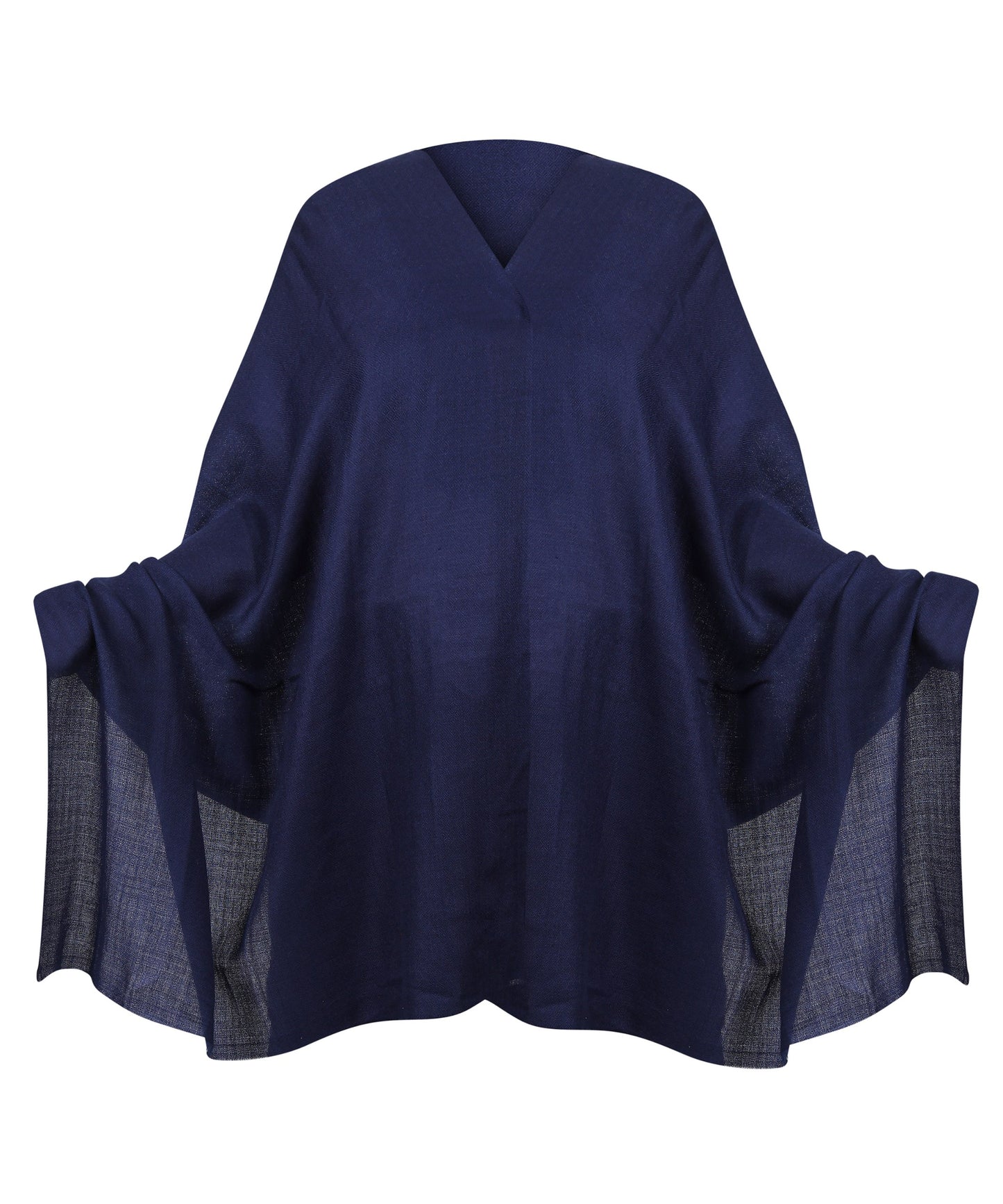 Handgemachter marineblauer Wollschal