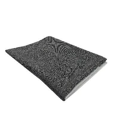 Diamond Print Off White & Black Silk Scarf