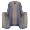 Wool silk blend with line print Shades Blue and Gray - Image 5